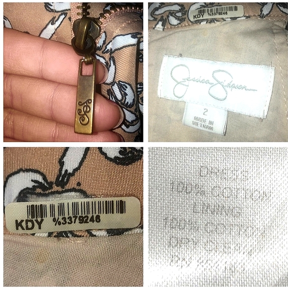 Jessica Simpson Thelma Taupe Dress Sleeveless Pocket Mock Neck Size 2 - Picture 11 of 12